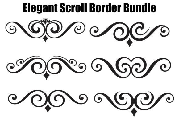 Download Elegant Scroll Border SVG Bundle - Premium Resources
