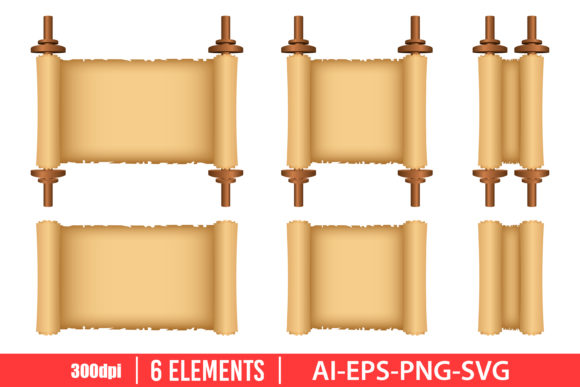 Download Papyrus Scroll Clipart Set - Premium Bundle